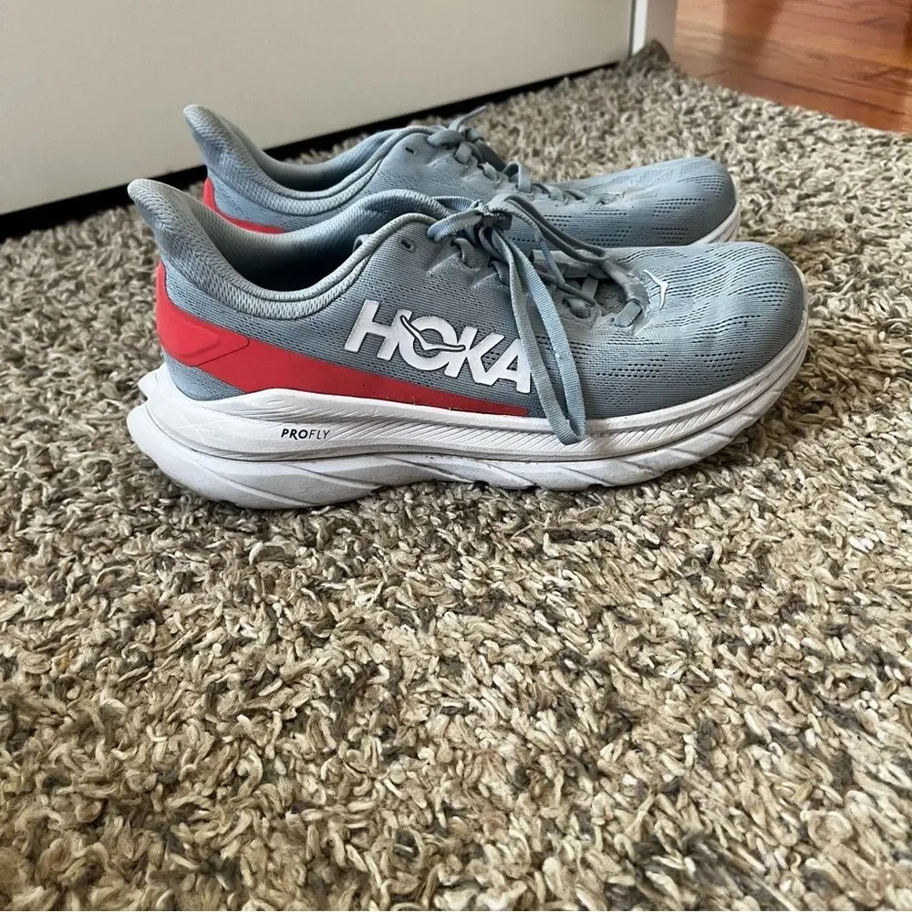 Hoka one one light blue sneakers size 9